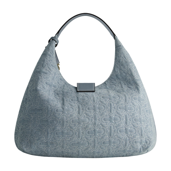 Concept One True Religion Quilted Horseshoe Large Denim Hobo