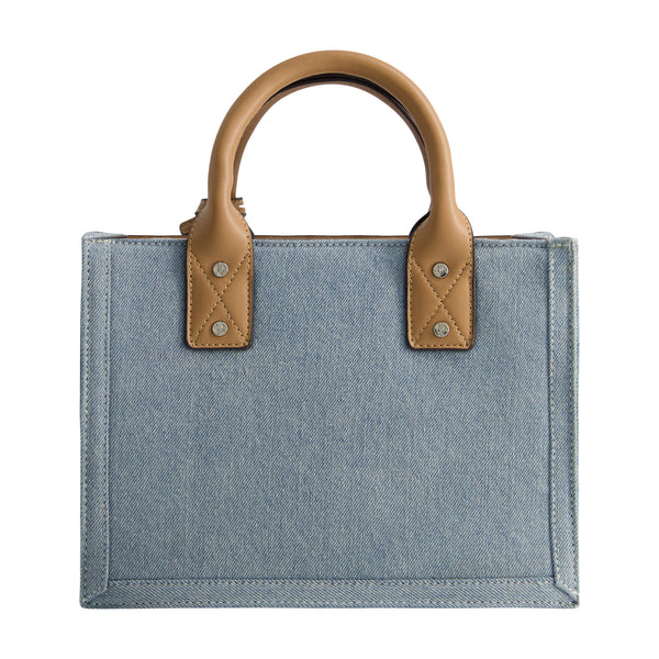 Concept One True Religion Quilted Horseshoe Modern Tote Light Blue