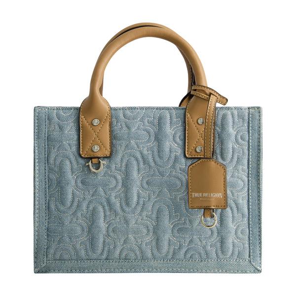 concept one True Religion Quilted Horseshoe Modern Tote Light Blue