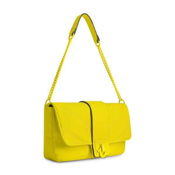 Concept One True Religion Quilted Logo Lock Flap Yellow