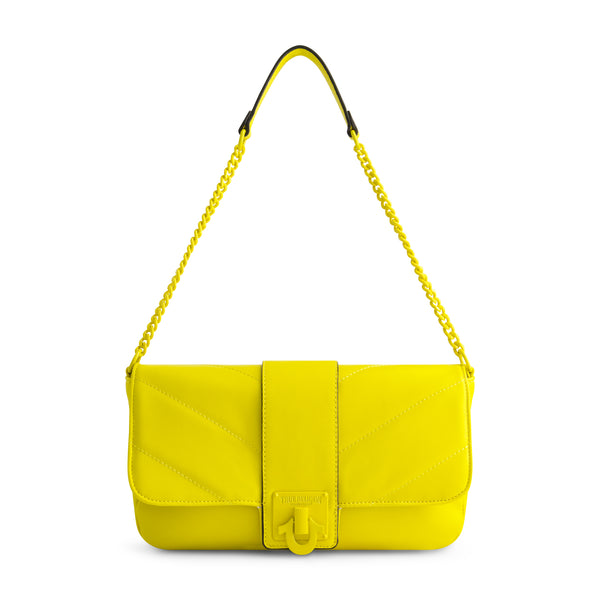 concept one True Religion Quilted Logo Lock Flap Yellow