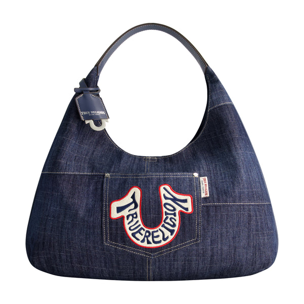 concept one True Religion Retro Logo Denim Hobo Bag