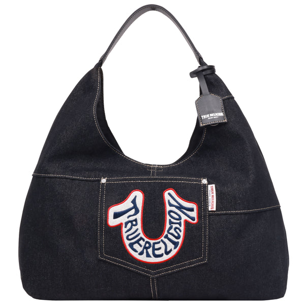 concept one True Religion Retro Logo Denim Hobo Bag