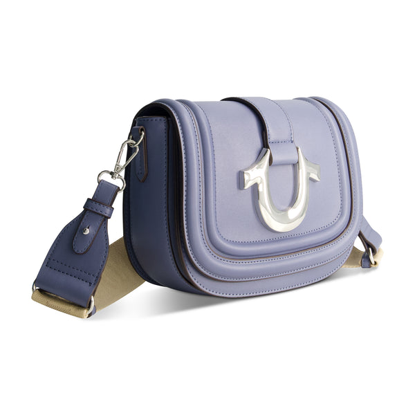 Concept One True Religion Saddle Bag With Gold Hardware Blue