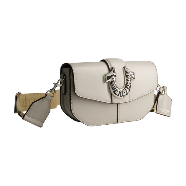 Concept One True Religion Shoulder Bag With Signature Logo Accent LIGHT GREY