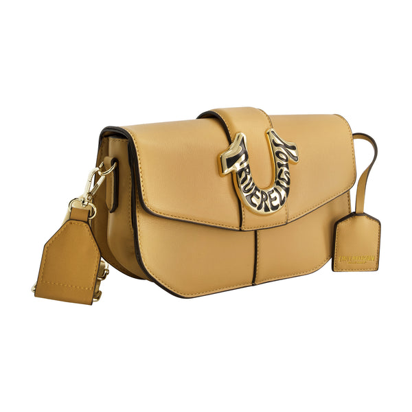 Concept One True Religion Shoulder Bag With Signature Logo Accent CAMEL