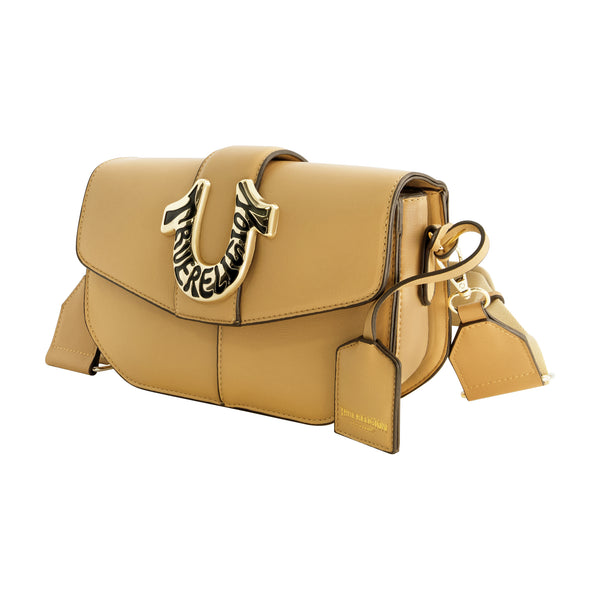 Concept One True Religion Shoulder Bag With Signature Logo Accent CAMEL
