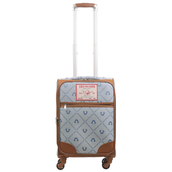 Concept One True Religion Soft Sided 23" Expandable Spinner Luggage DENIM