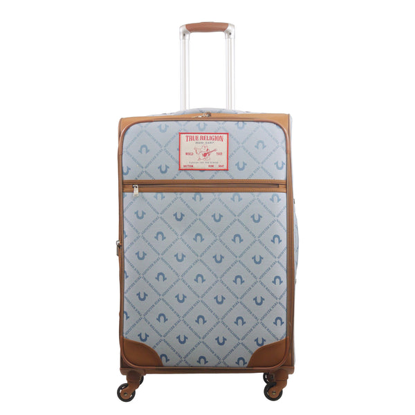 Concept One True Religion Soft Sided 31" Expandable Spinner Luggage DENIM