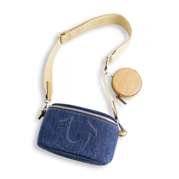 Concept One True Religion Stitched Horseshoe Belt Bag Dark Denim