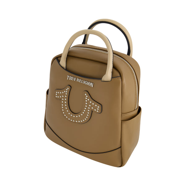 Concept One True Religion Studded Horseshoe Mini Backpack Brown