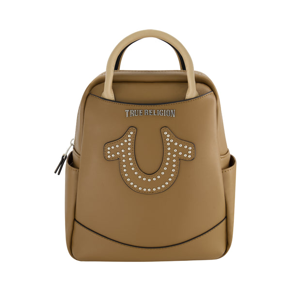 concept one True Religion Studded Horseshoe Mini Backpack Brown