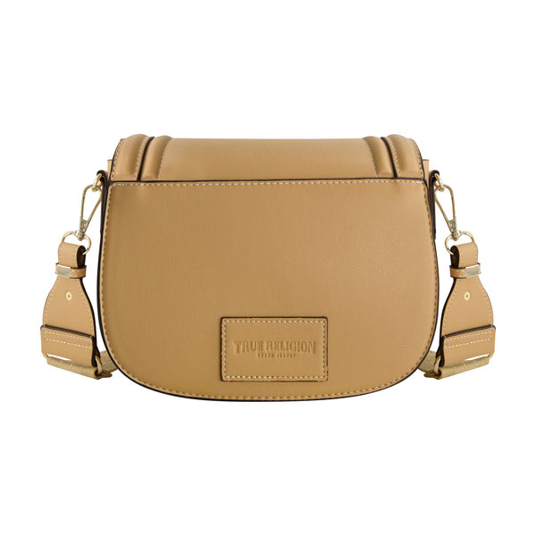 Concept One True Religion Women's Crossbody Bag With Branded Logo Detail CAMEL