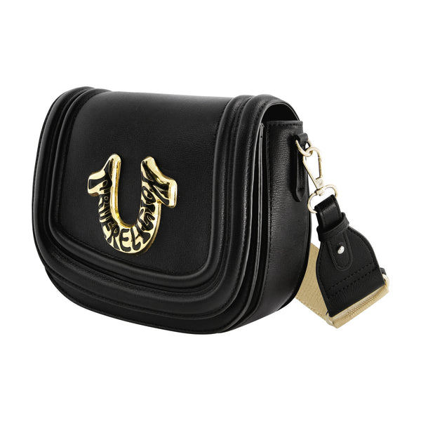 Concept One True Religion Women's Crossbody Bag With Branded Logo Detail BLACK