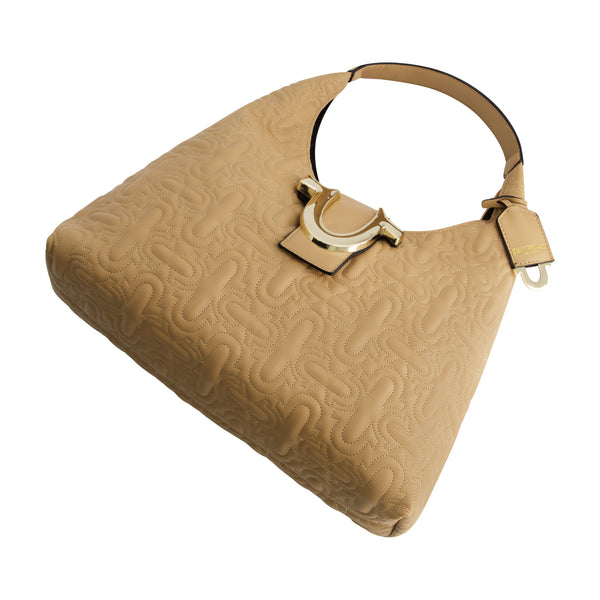 Concept One True Religions Quilted Horseshoe Medium Hobo CAMEL