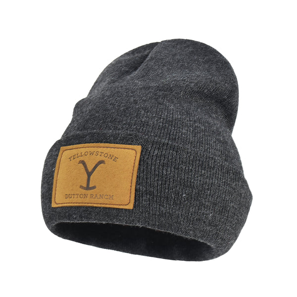 Concept One Yellow Stone Pu Patch Beanie Dark Heather
