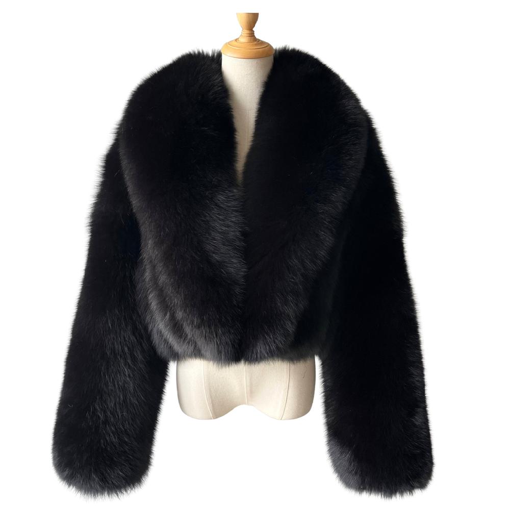 confetti Confetti Black Shawl Fox Coat