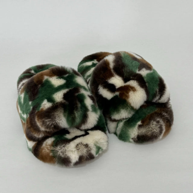 Confetti Confetti Camo Fur Slippers (3 Colors)