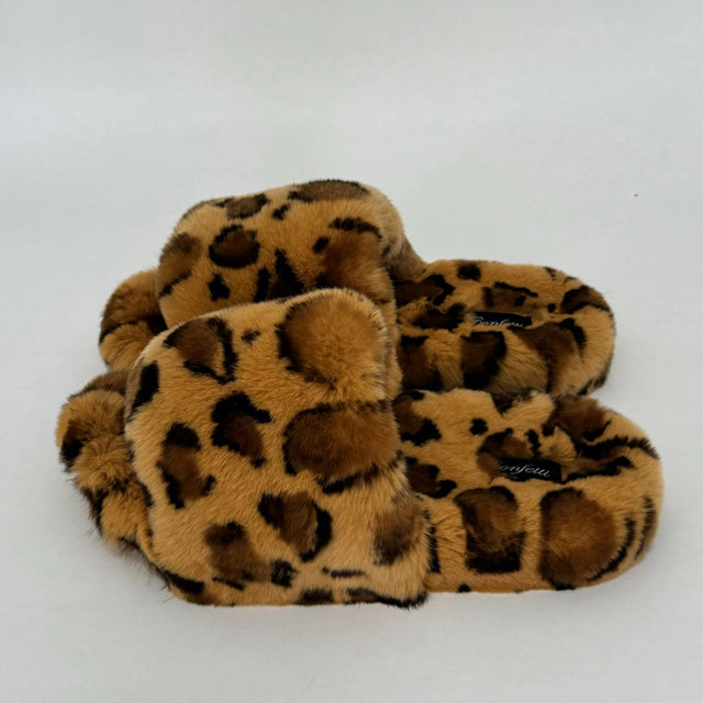 Confetti Confetti Cheetah Fur Slippers (3 Colors)