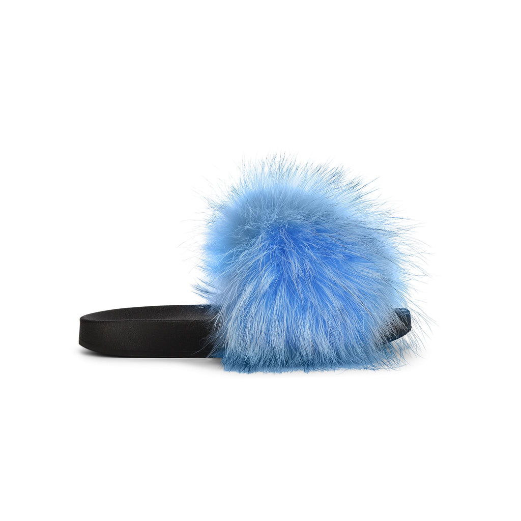 confetti Confetti Neon Fox Fur Slides limited addition