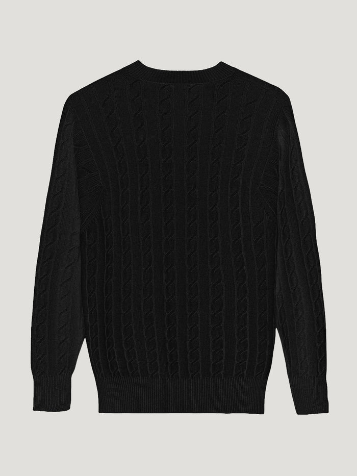 Connolly Black Favourite Cable Sweater
