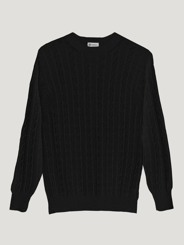 connolly Black Favourite Cable Sweater