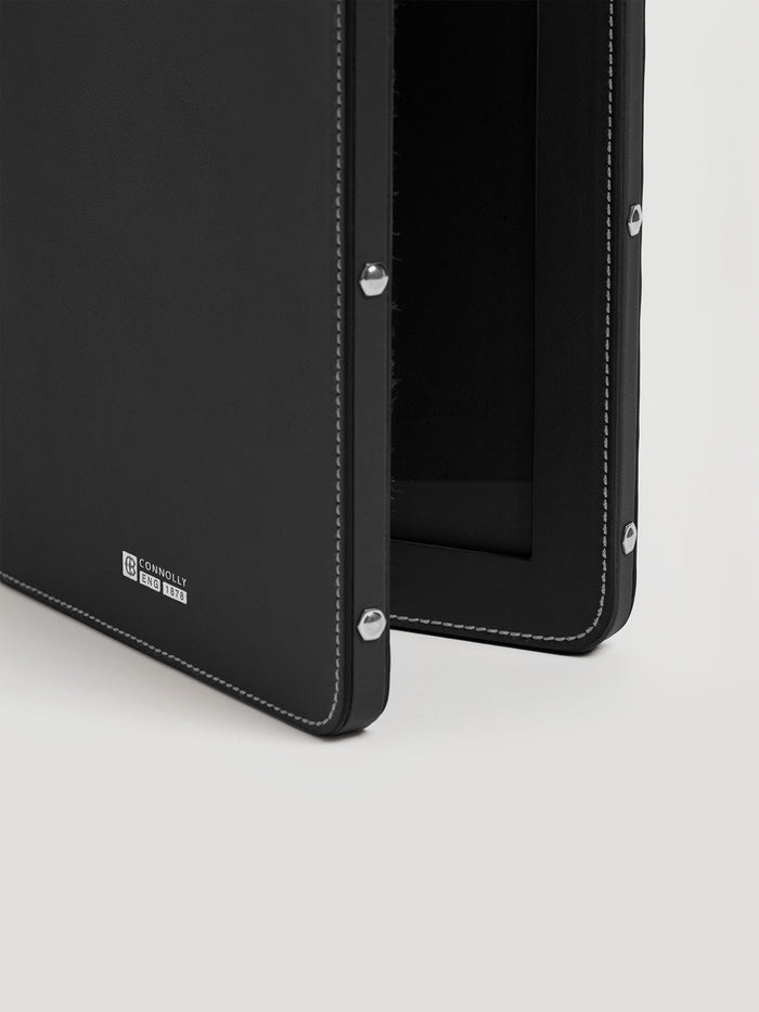 Connolly Black Leather Double Photo Frame