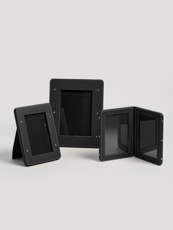 Connolly Black Leather Large Photo Frame