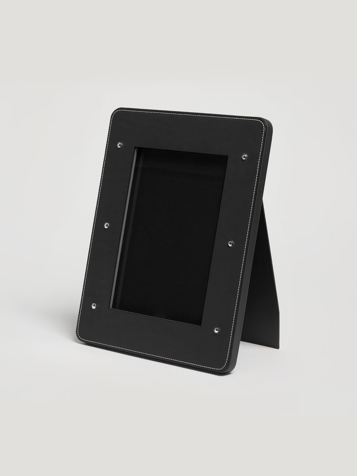 connolly Black Leather Large Photo Frame