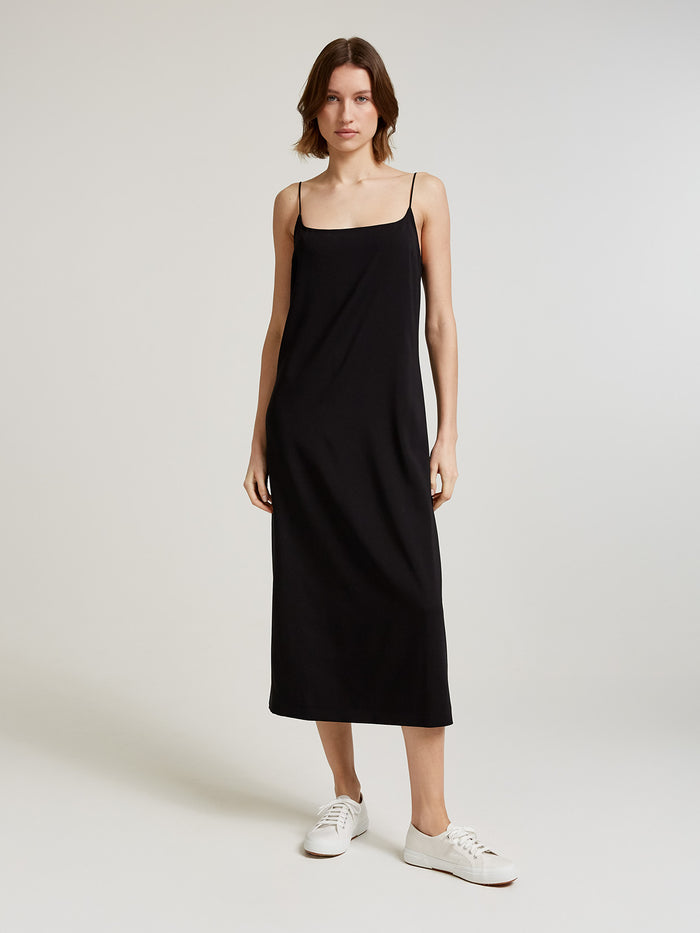 connolly Black Silk Caddy Slip Dress