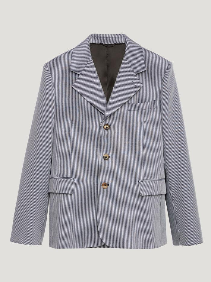 Connolly Blue Oxford Single Breasted Jacket