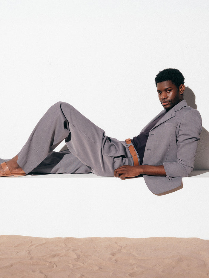 connolly Blue Oxford Single Breasted Jacket