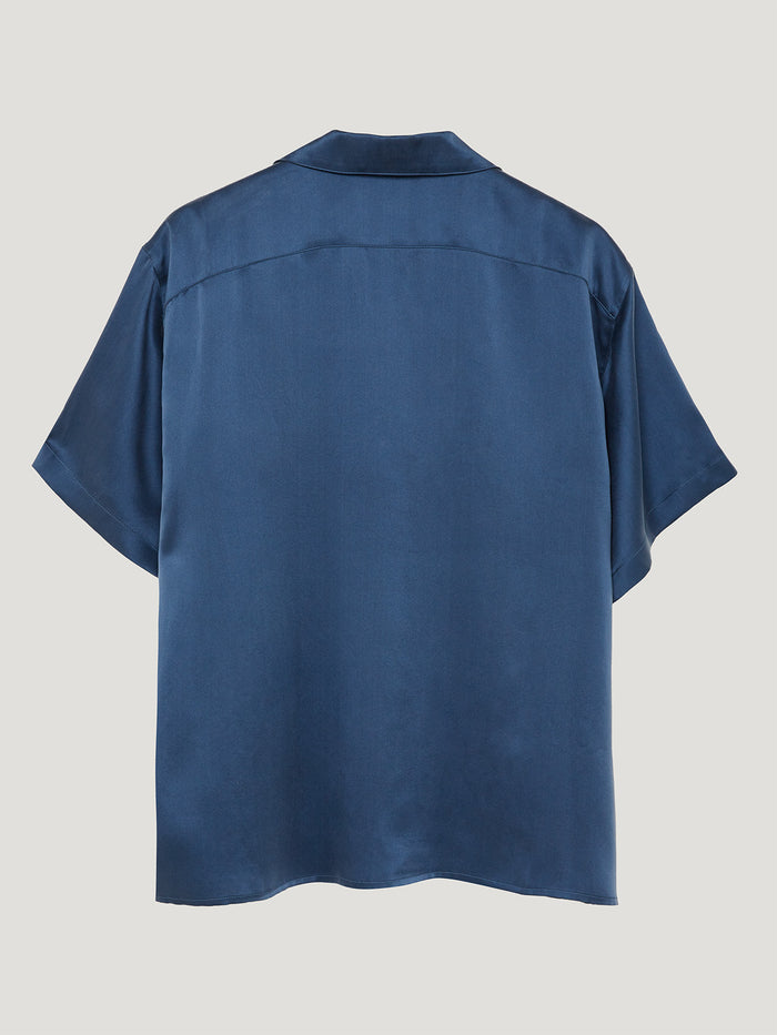 Connolly Blue Short Sleeve Silk Shirt