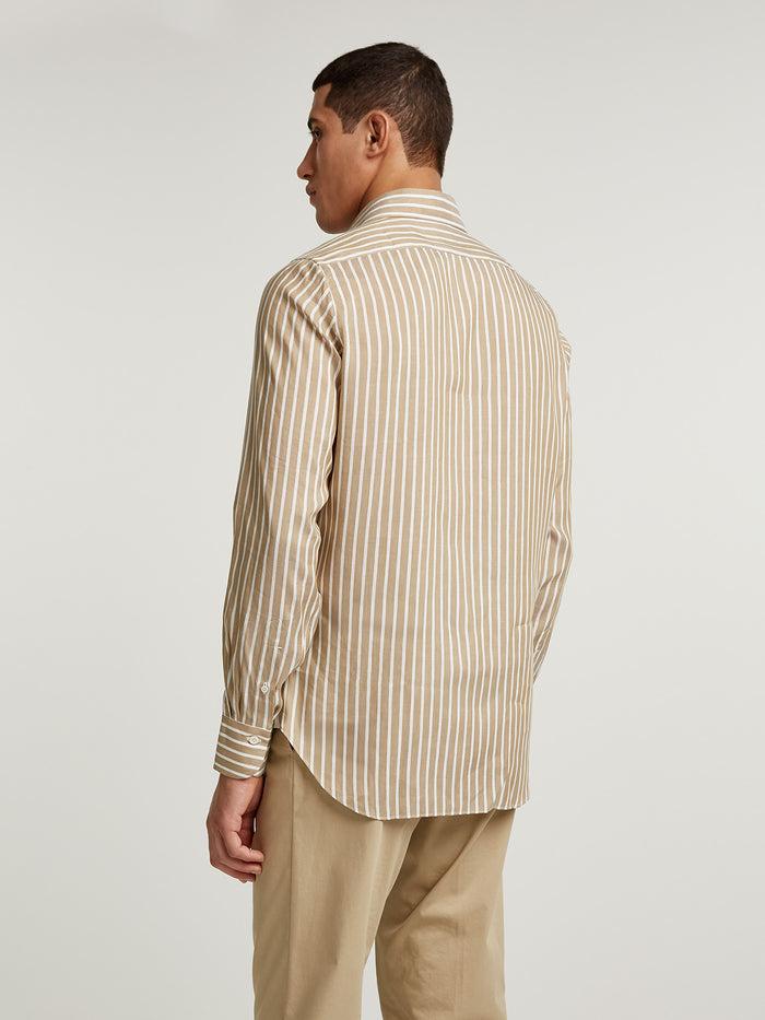 Connolly Brown Stripe Cotton Shirt