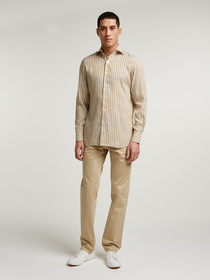 Connolly Brown Stripe Cotton Shirt