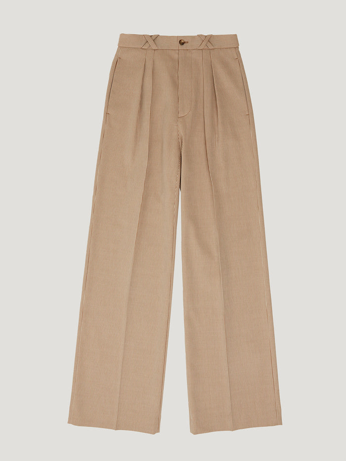 connolly Camel Oxford Bag Trousers