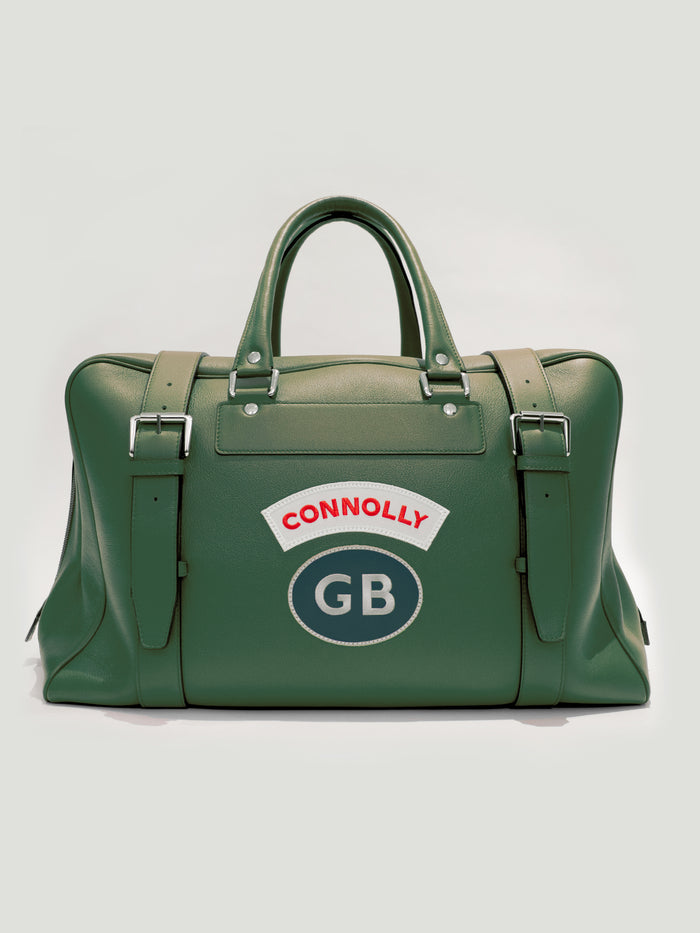 connolly Green Sports Grip Bag with Badges