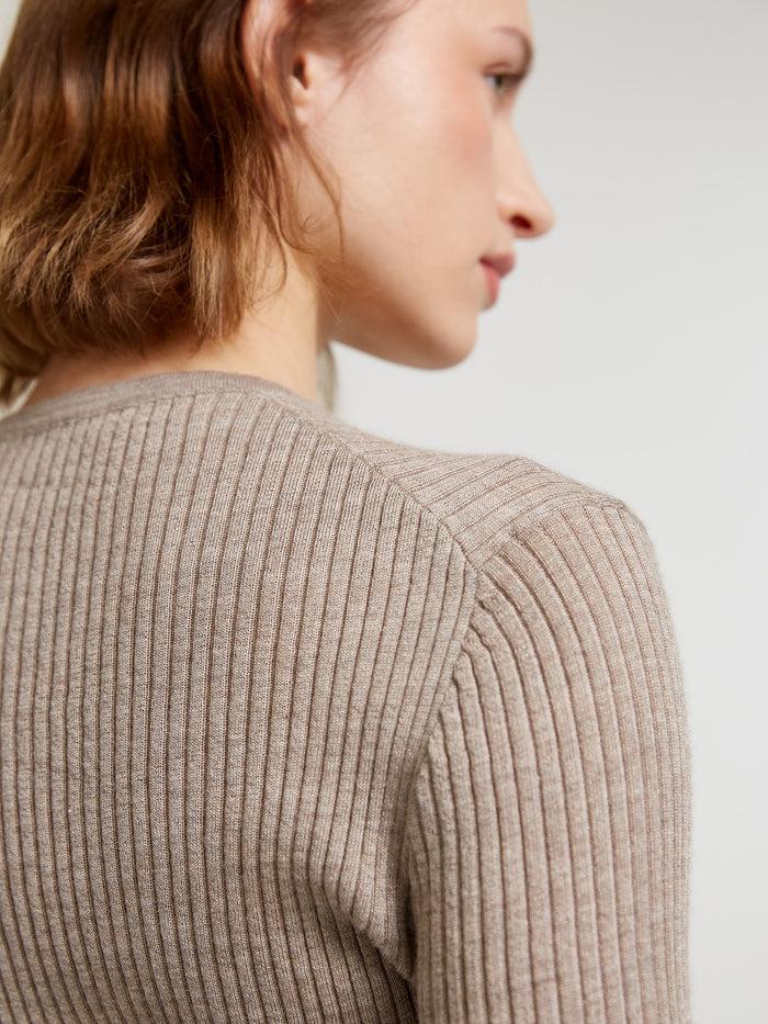 Connolly Light Grey Skinny Rib Crew