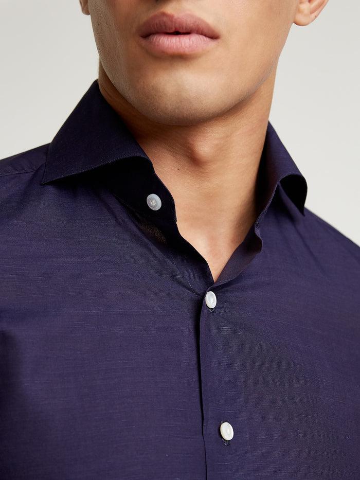 Connolly Navy Linen Cotton Shirt
