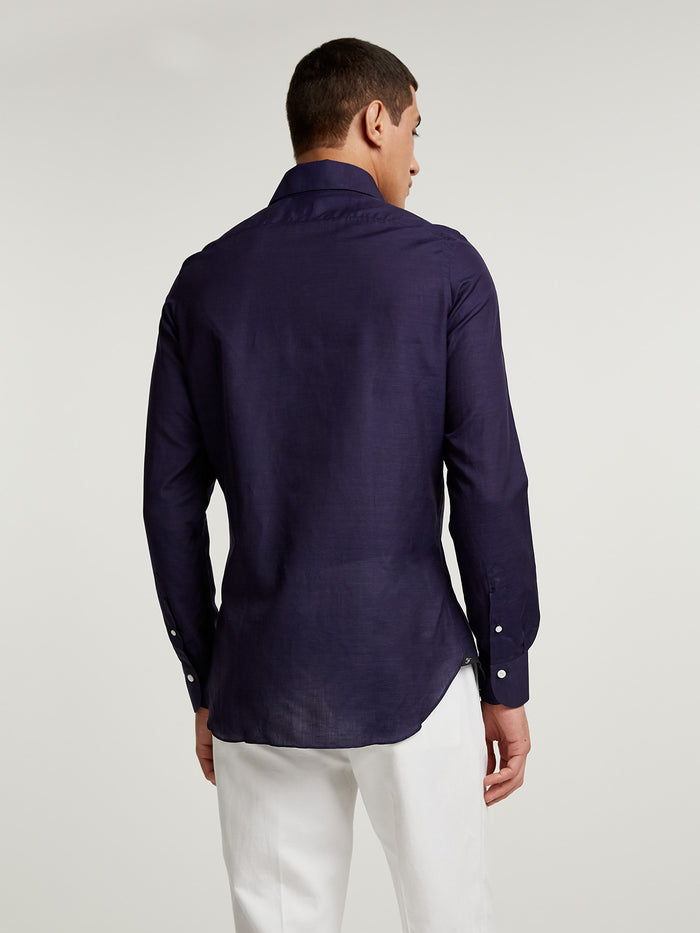 Connolly Navy Linen Cotton Shirt