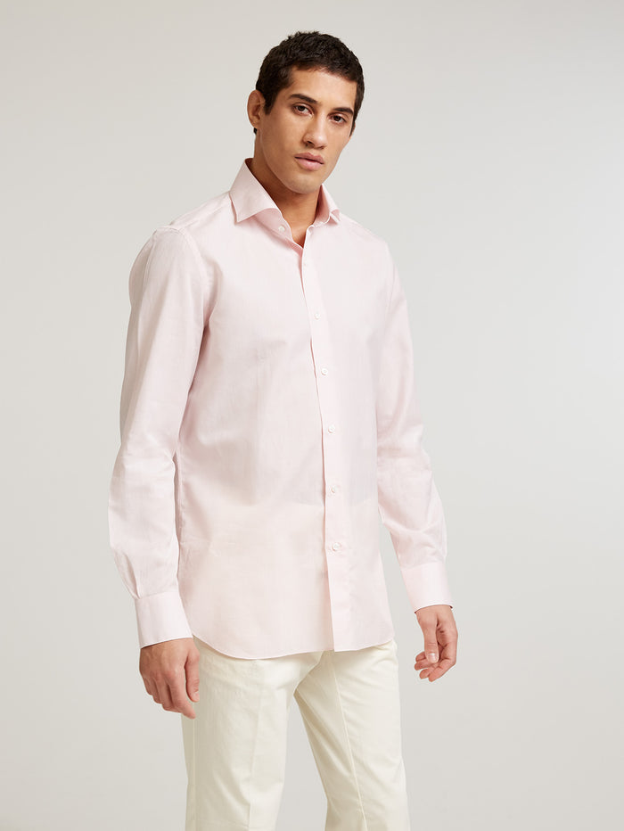 connolly Pink Linen Cotton Shirt