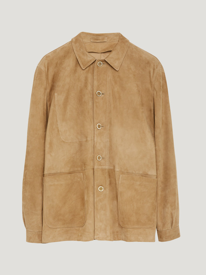connolly Stone Suede Over Shirt