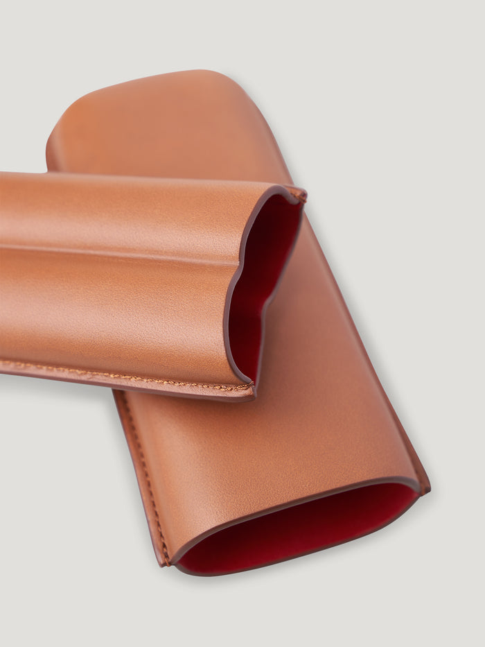 Connolly Tan Connolly 2 Cigar Case