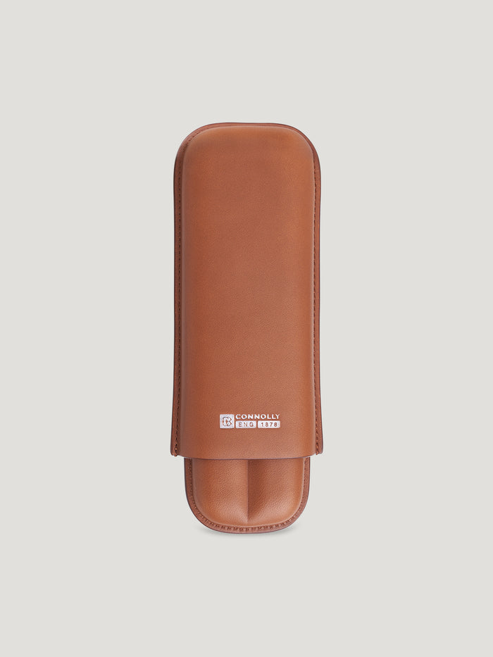 connolly Tan Connolly 2 Cigar Case