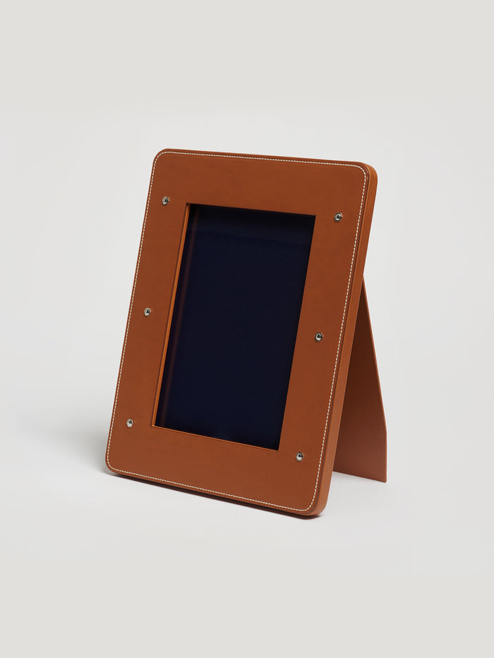 connolly Tan Leather Large Photo Frame