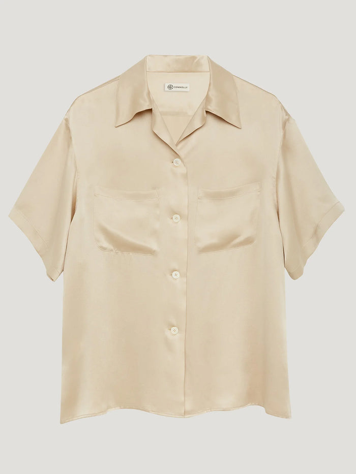 connolly Wheat Short Sleeve Silk Shirt