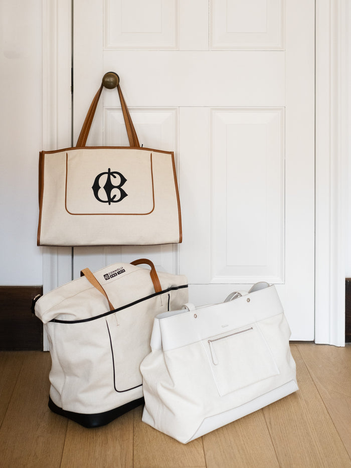 Connolly White Pocket Tote