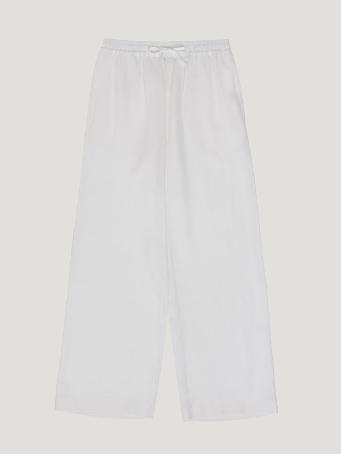 Connolly White Wide Leg Linen Trousers