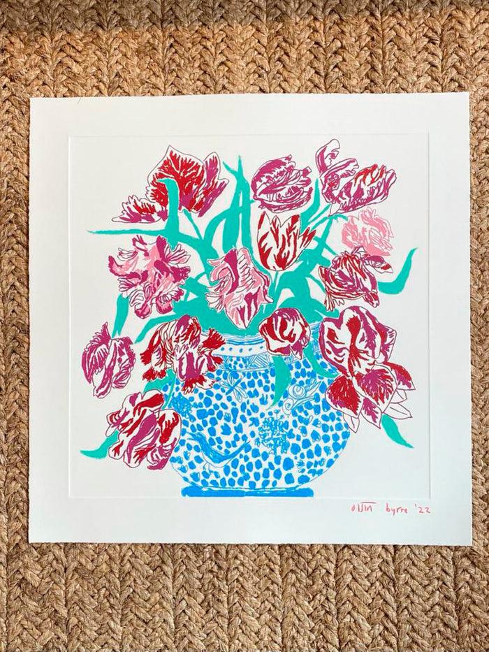 Connolly Small Cut Flowers Screen Print By Oisin Byrne