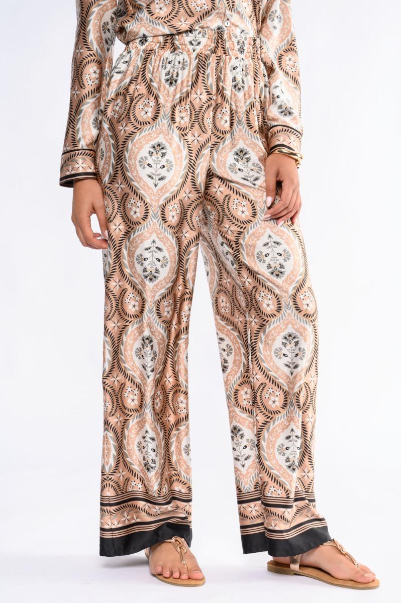 contempo Border Print Bottom